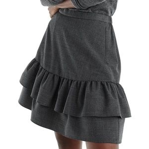 LAST CHANCE!! J. Crew wool blend tiered skirt 6P
